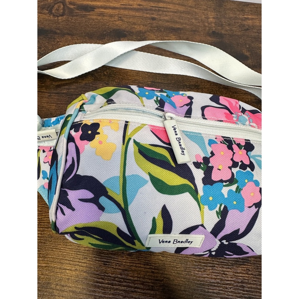 Vera Bradley Lighten Up Belt Bag Marian Floral Blue Pink Fanny Pack Small Medium - Picture 5 of 13